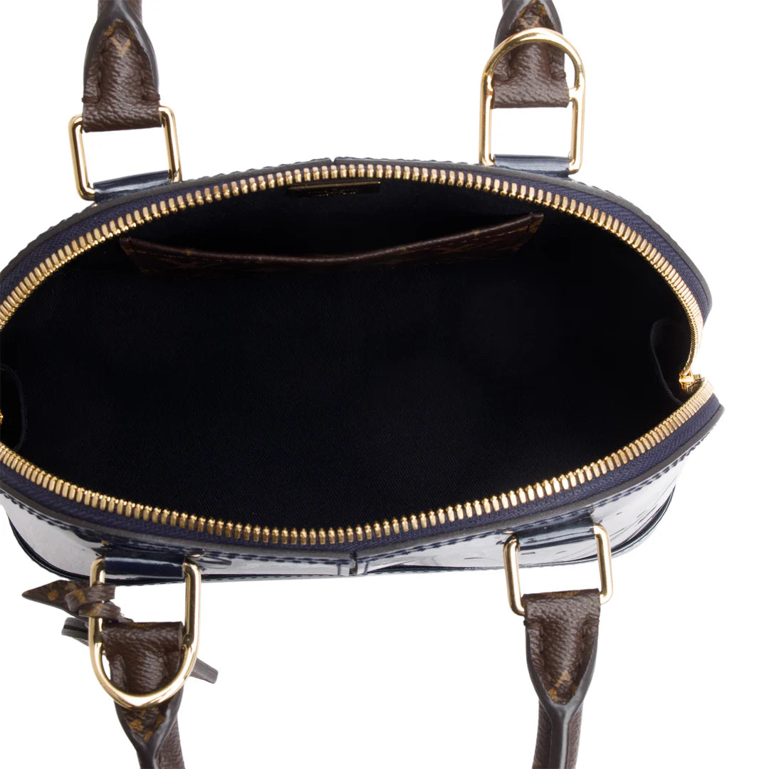 Blue Vernis Leather Miroir Alma BB w/ Strap