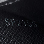 Silver Metallic Epi Leather Twist Chain Wallet