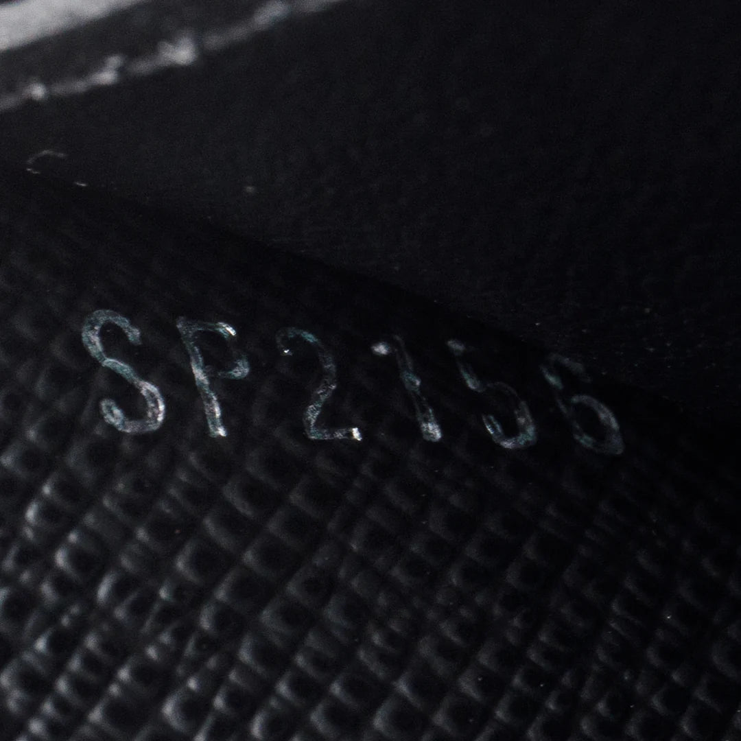 Silver Metallic Epi Leather Twist Chain Wallet