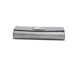 Silver Metallic Epi Leather Twist Chain Wallet