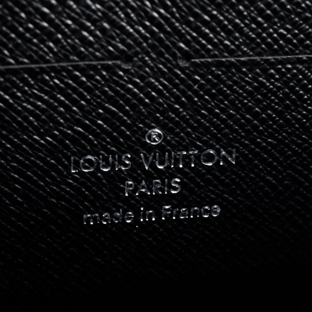 Silver Metallic Epi Leather Twist Chain Wallet