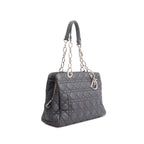 Grey Lambskin Cannage Small Dior Soft Zipped Shopping Tote