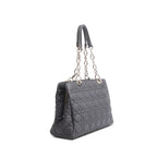 Grey Lambskin Cannage Small Dior Soft Zipped Shopping Tote
