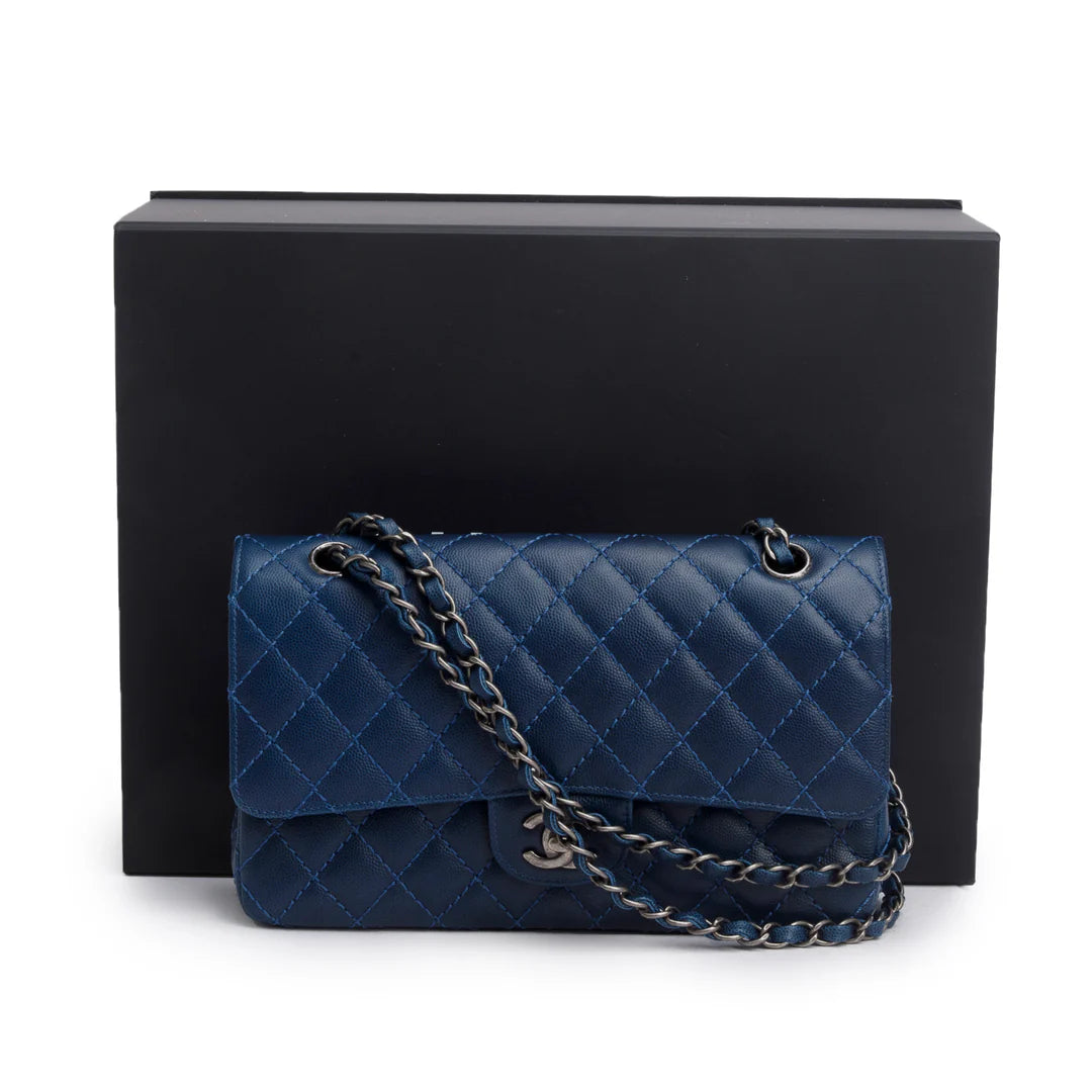 Blue Caviar Classic Medium Double Flap Bag w/ Box &amp; Authenticity Card