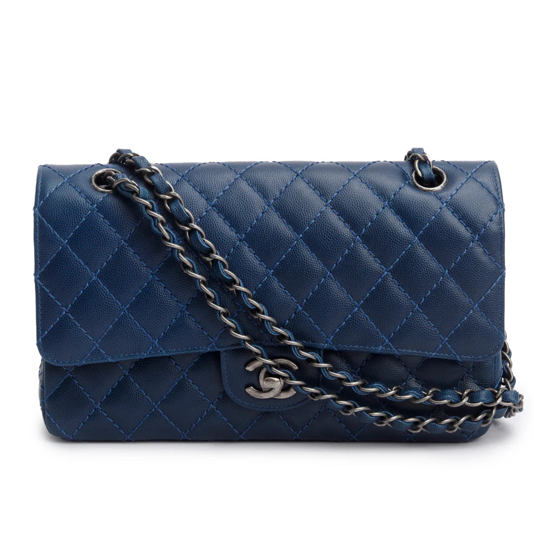Blue Caviar Classic Medium Double Flap Bag w/ Box &amp; Authenticity Card