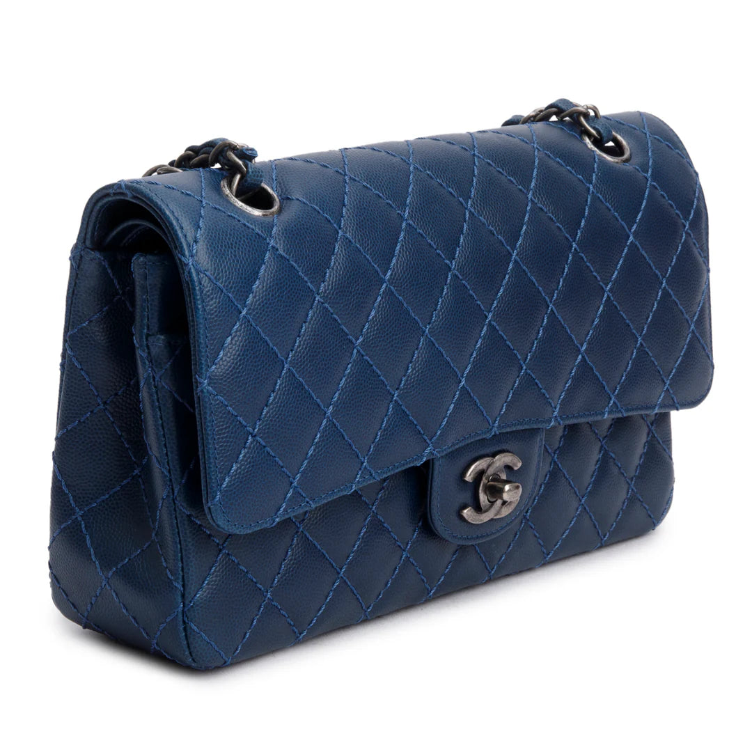 Blue Caviar Classic Medium Double Flap Bag w/ Box &amp; Authenticity Card