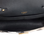 Brown Check Soft Snip Mini Chain Bag