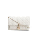2022 White Lambskin Cannage My Dior Daily Chain Pouch