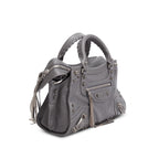 Grey Agneau Leather Neo Cagole XS City Bag w/ Strap