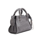 Grey Agneau Leather Neo Cagole XS City Bag w/ Strap