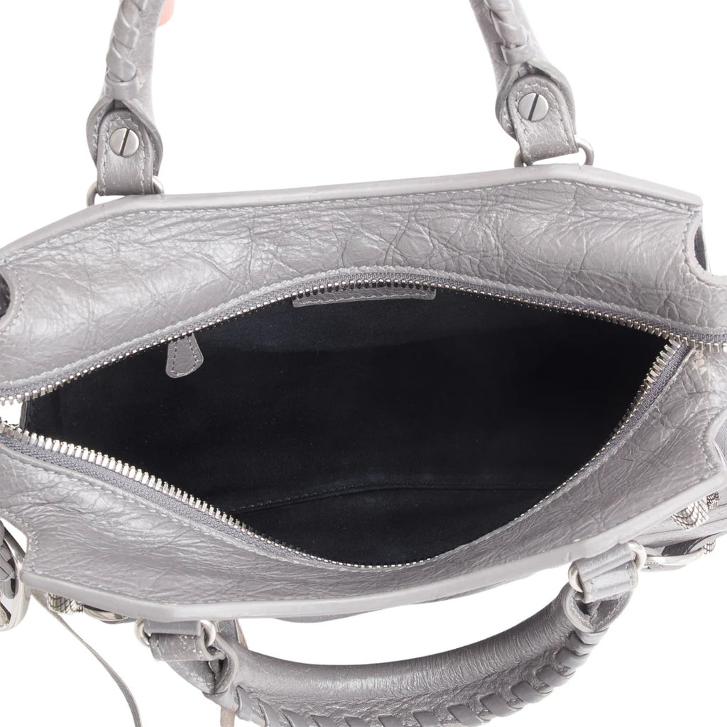 Grey Agneau Leather Neo Cagole XS City Bag w/ Strap