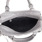 Grey Agneau Leather Neo Cagole XS City Bag w/ Strap