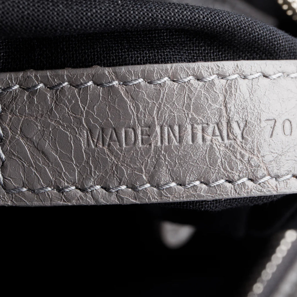 Grey Agneau Leather Neo Cagole XS City Bag w/ Strap