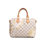 Nautical Damier Azur Speedy Bandouliere 25 w/ Strap