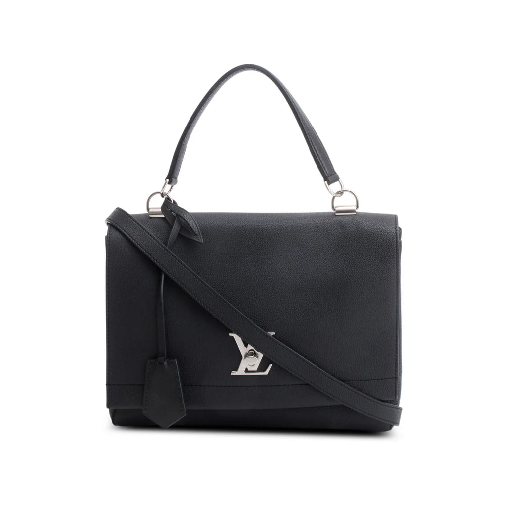 Black Soft Calfskin My Lockme II Top Handle w/ Strap