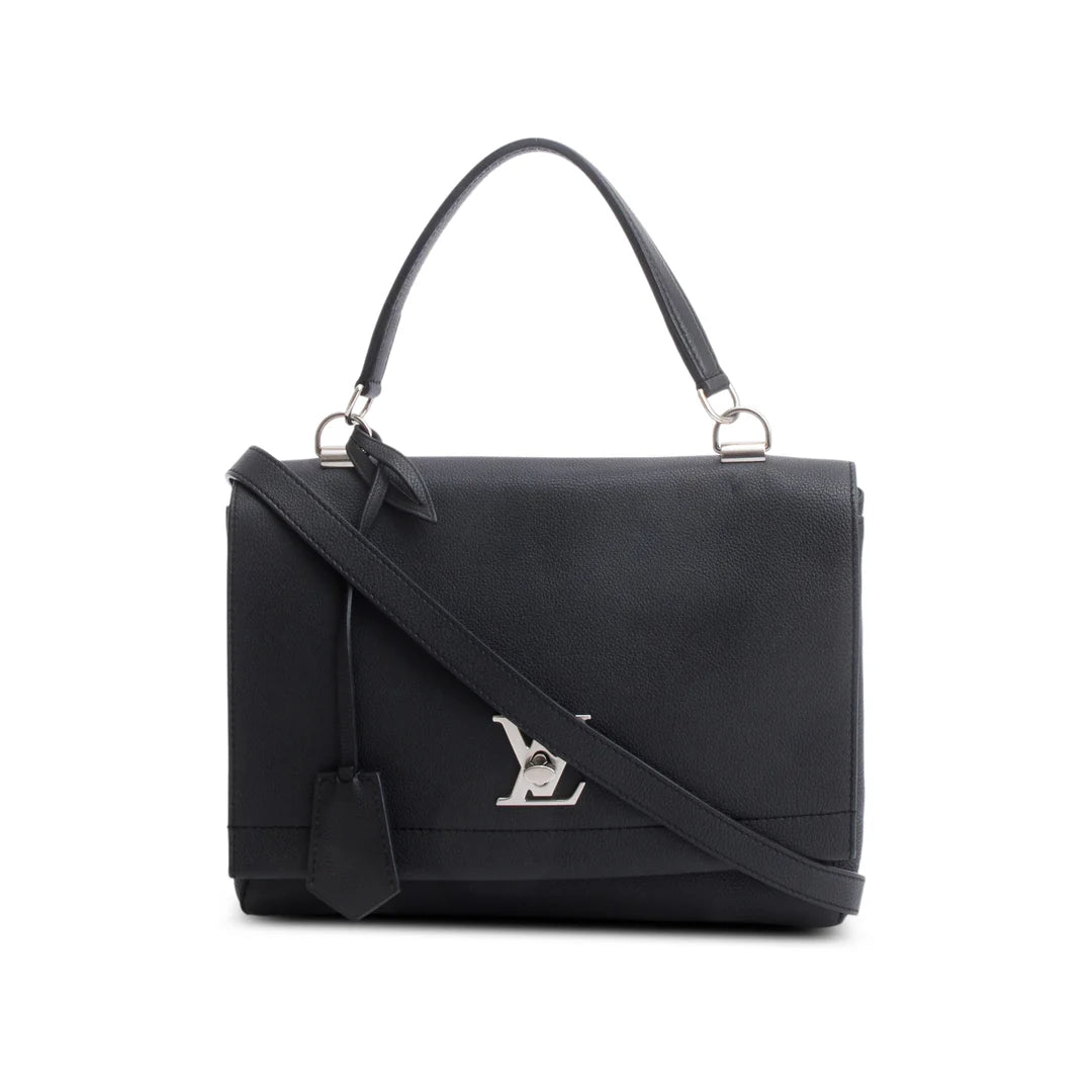 Black Soft Calfskin My Lockme II Top Handle w/ Strap