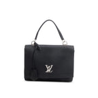 Black Soft Calfskin My Lockme II Top Handle w/ Strap