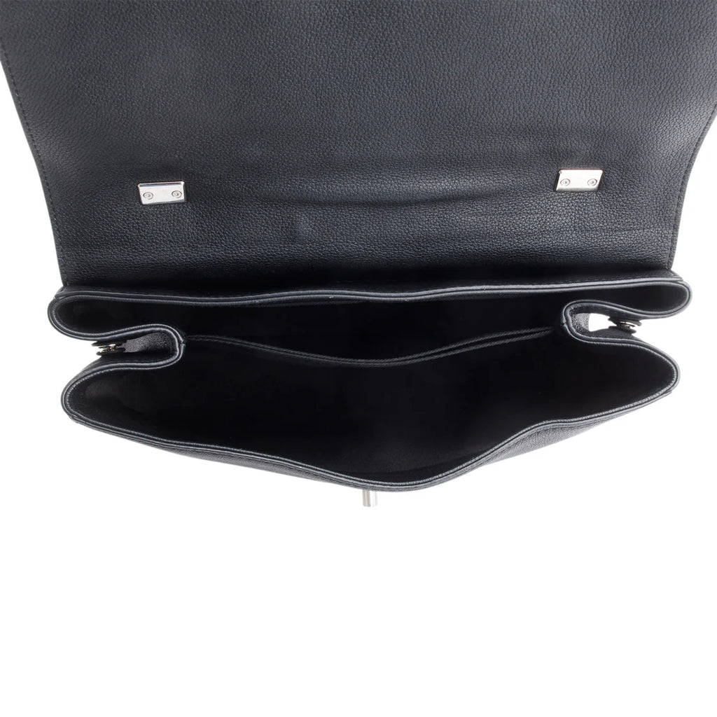 Black Soft Calfskin My Lockme II Top Handle w/ Strap