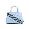 Blue Canvas Small Canapa Logo Tote w/ Strap &amp; Authenticity Card