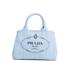 Blue Canvas Small Canapa Logo Tote w/ Strap &amp; Authenticity Card