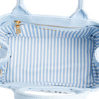 Blue Canvas Small Canapa Logo Tote w/ Strap &amp; Authenticity Card