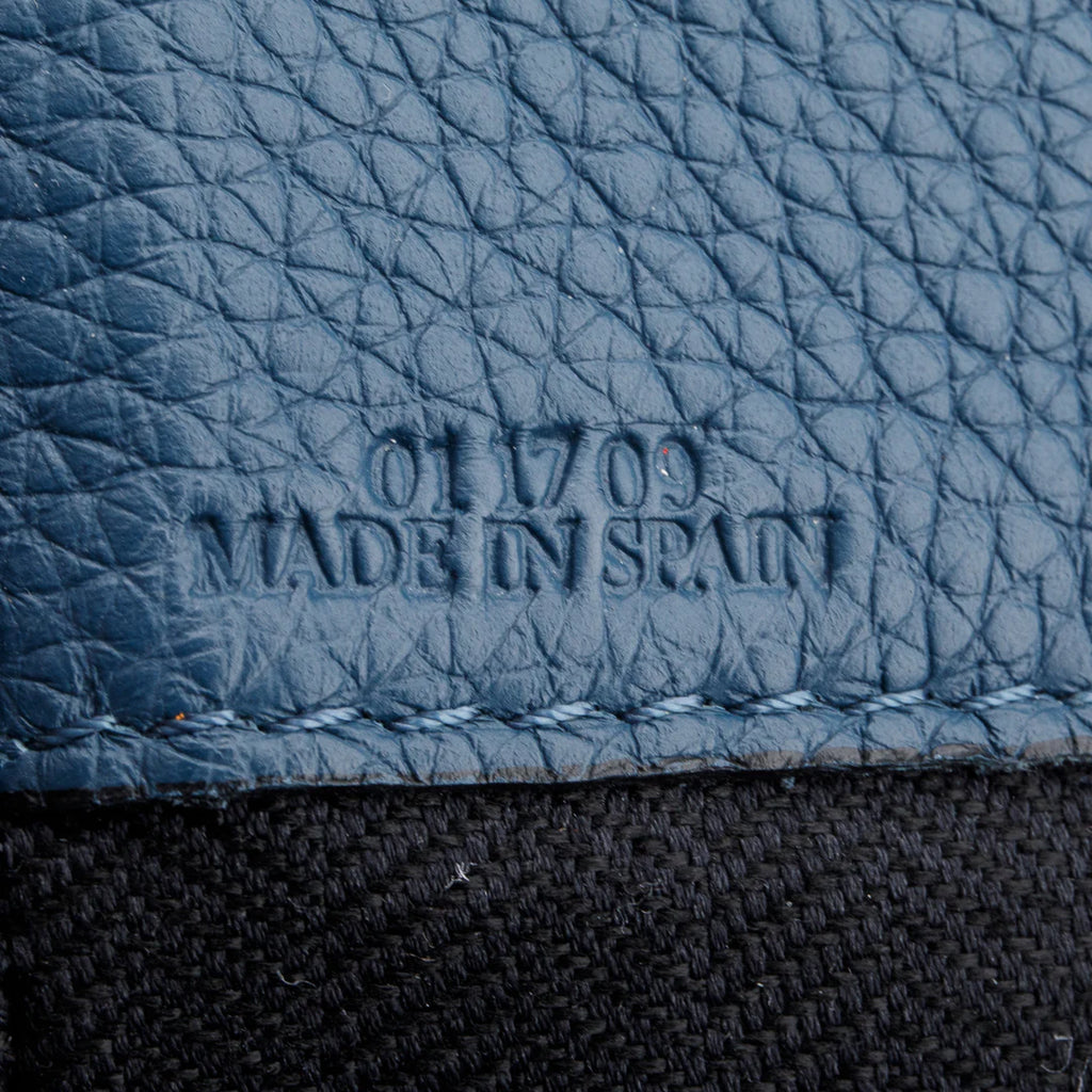 Blue Calfskin Leather Medium Hammock Bag