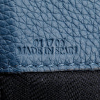 Blue Calfskin Leather Medium Hammock Bag