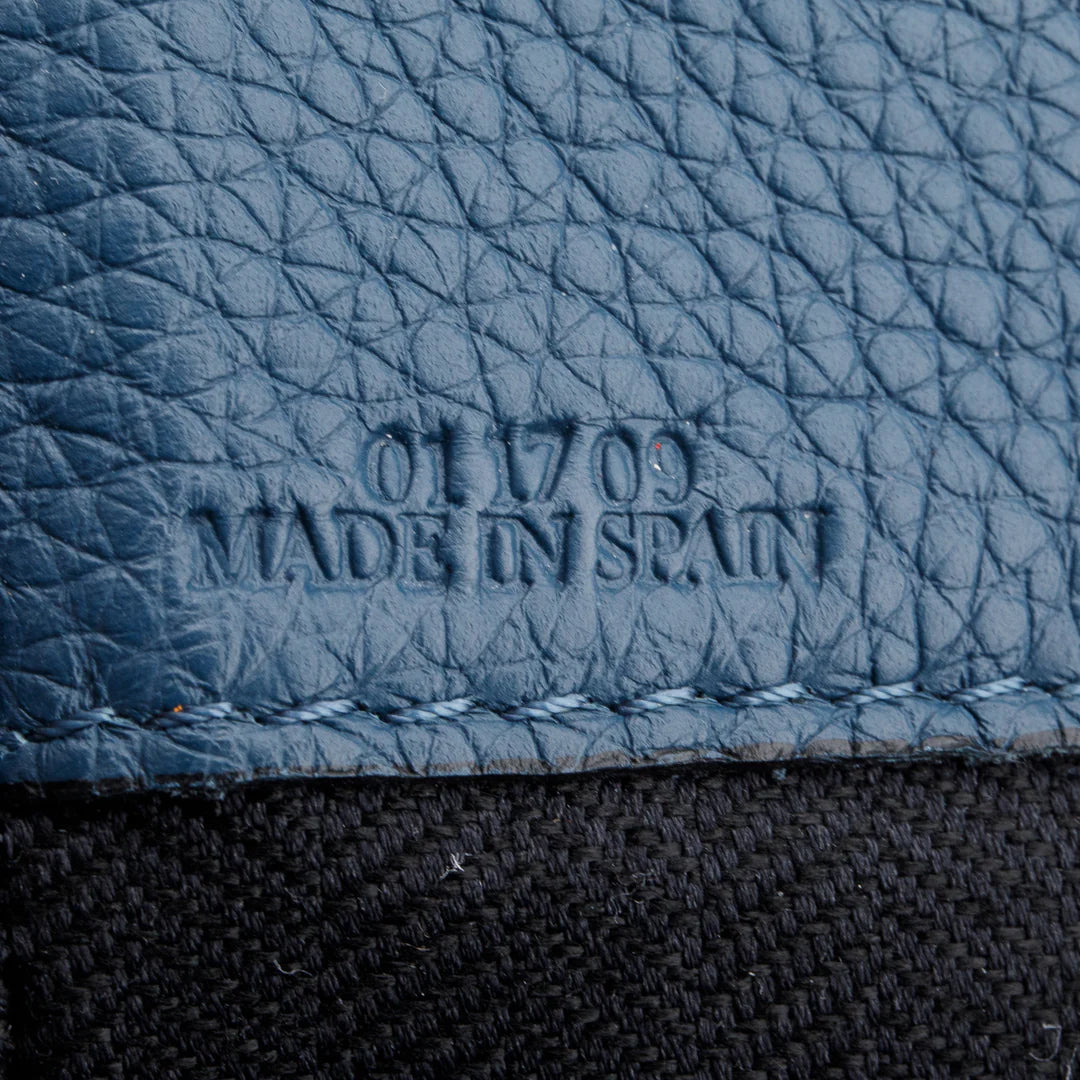 Blue Calfskin Leather Medium Hammock Bag