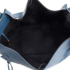 Blue Calfskin Leather Medium Hammock Bag