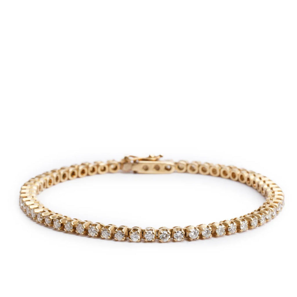 14k Yellow Gold 3.22 tcw. Diamond Tennis Bracelet