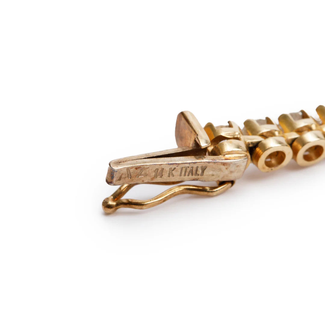 14k Yellow Gold 3.22 tcw. Diamond Tennis Bracelet
