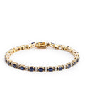 14k Yellow Gold Sapphire &amp; Diamond Bracelet