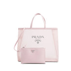 Pink Sequin Mesh Large Tote Bag w/ Pouch &amp; Authenticity Card