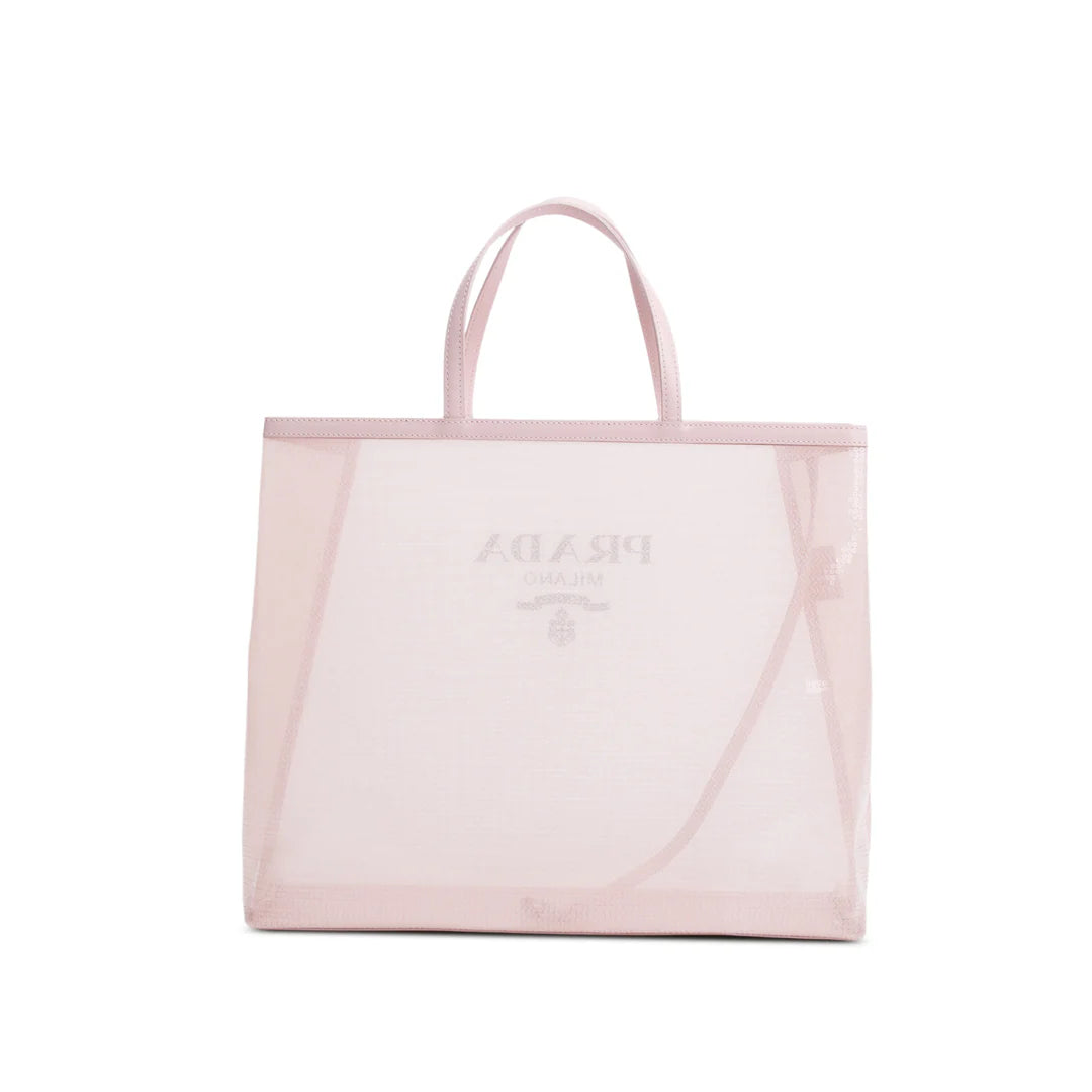 Pink Sequin Mesh Large Tote Bag w/ Pouch &amp; Authenticity Card