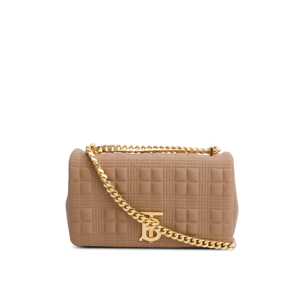 Brown Lambskin Quilted Small Lola Bag
