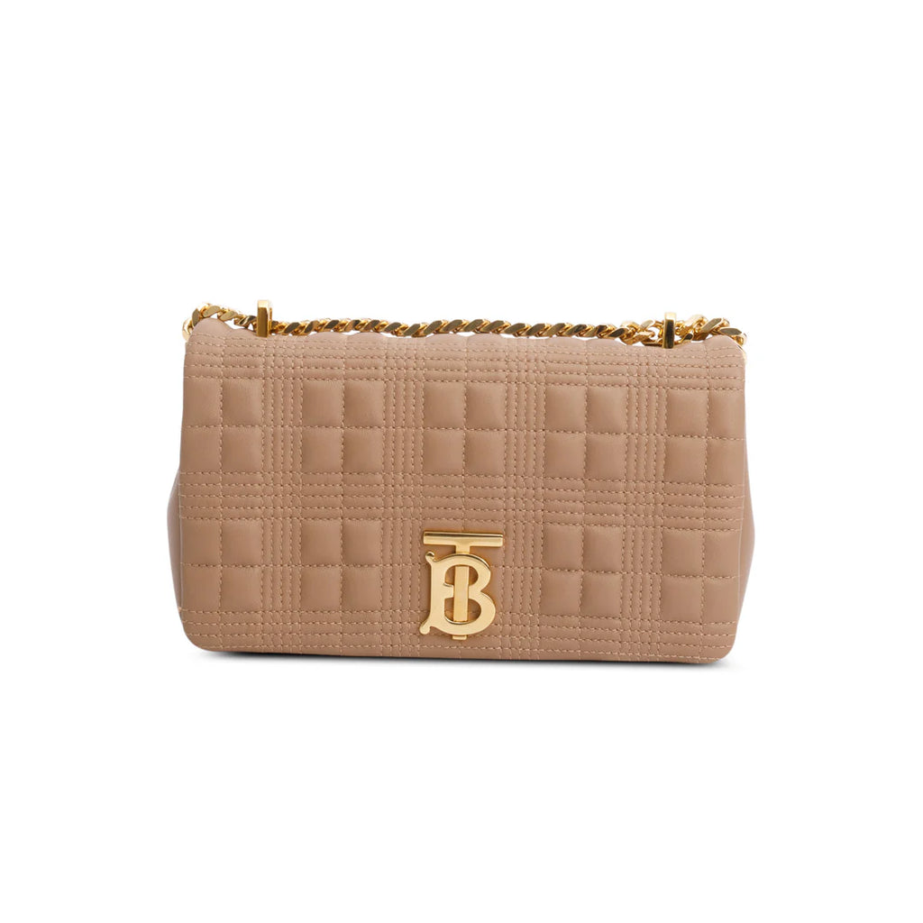 Brown Lambskin Quilted Small Lola Bag