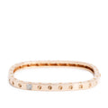 18k Rose Gold Diamond Pois Moi Single-Row Square Bangle Bracelet