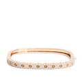 18k Rose Gold Pave Diamond Pois Moi Single-Row Square Bangle Bracelet