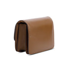 Brown Smooth Calfskin Small Classic Box Flap Bag