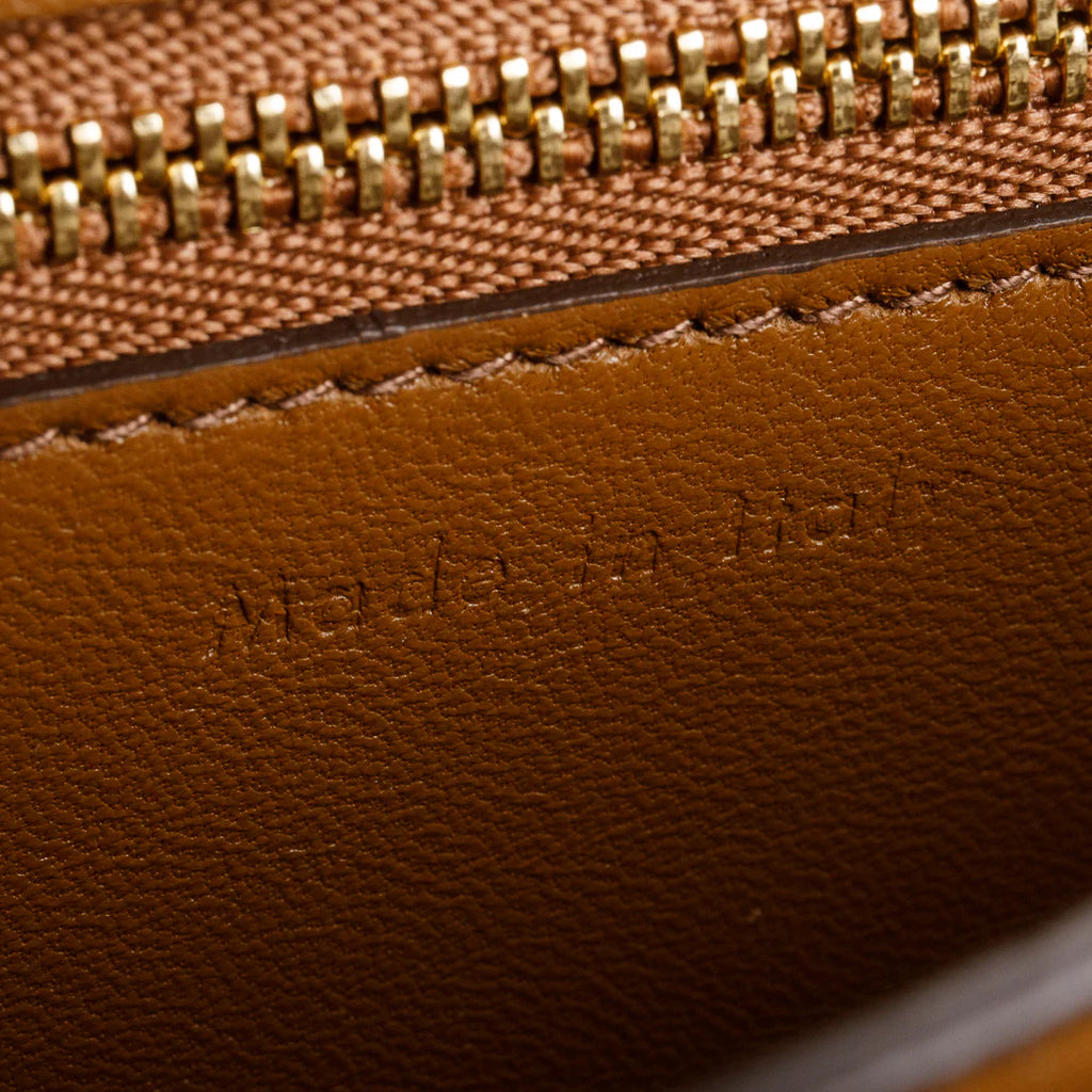 Brown Smooth Calfskin Small Classic Box Flap Bag