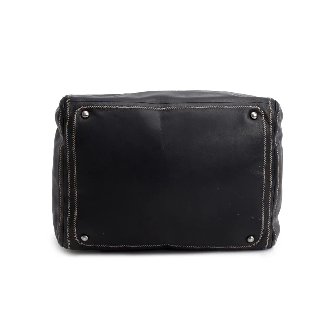 Black Lambskin Bowler Bag
