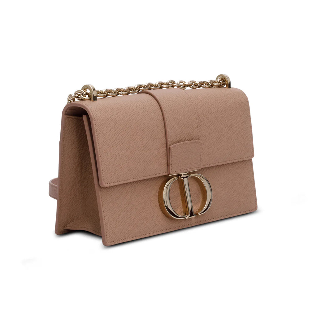 Pink Grained Calfskin 30 Montaigne Flap Bag w/ Box &amp; Authenticity Card