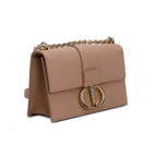 Pink Grained Calfskin 30 Montaigne Flap Bag w/ Box &amp; Authenticity Card