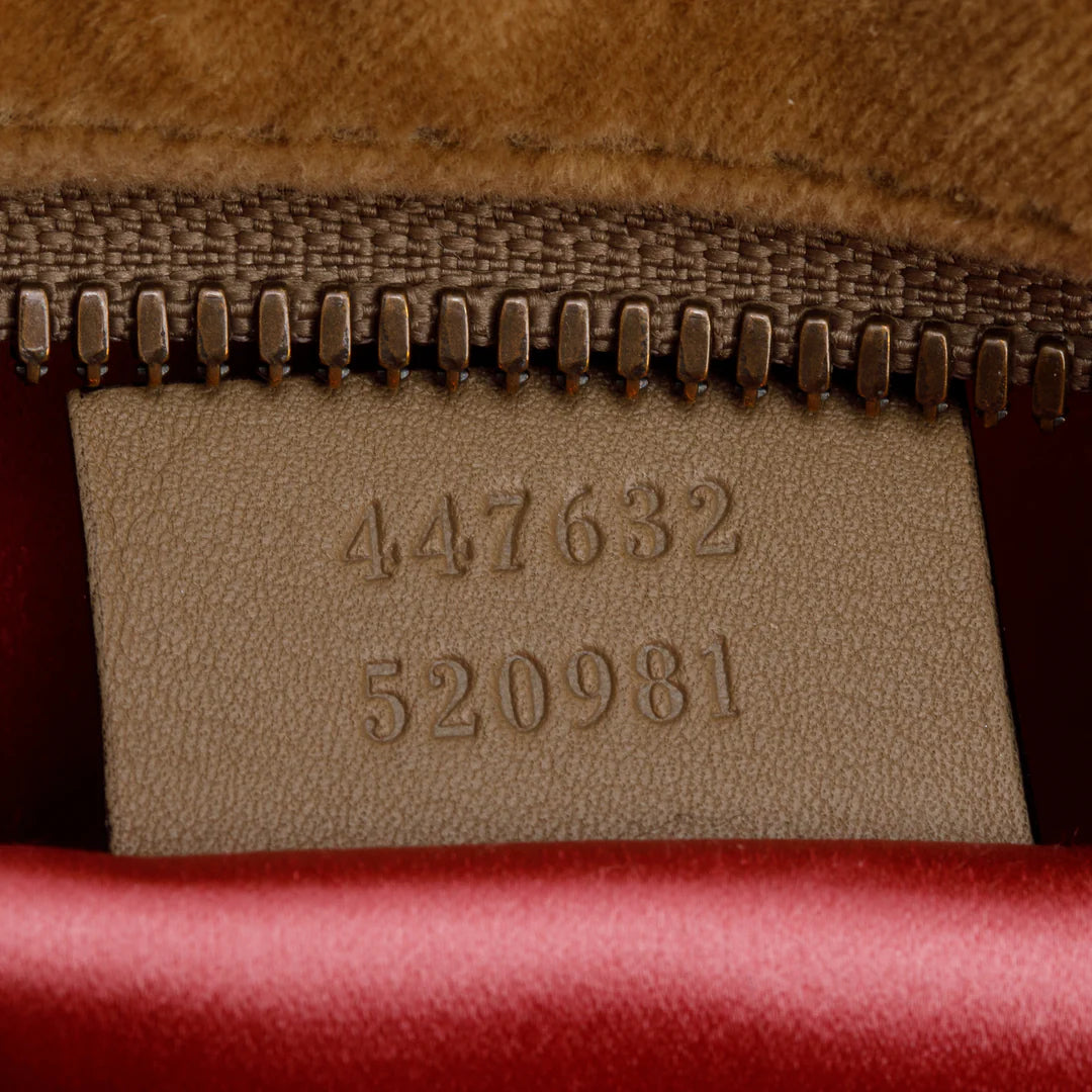 Brown Velvet Matelasse Small GG Marmont Shoulder Bag