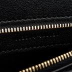 Black Leather Shearling Trim Horsebit 1955 Small Shoulder Bag