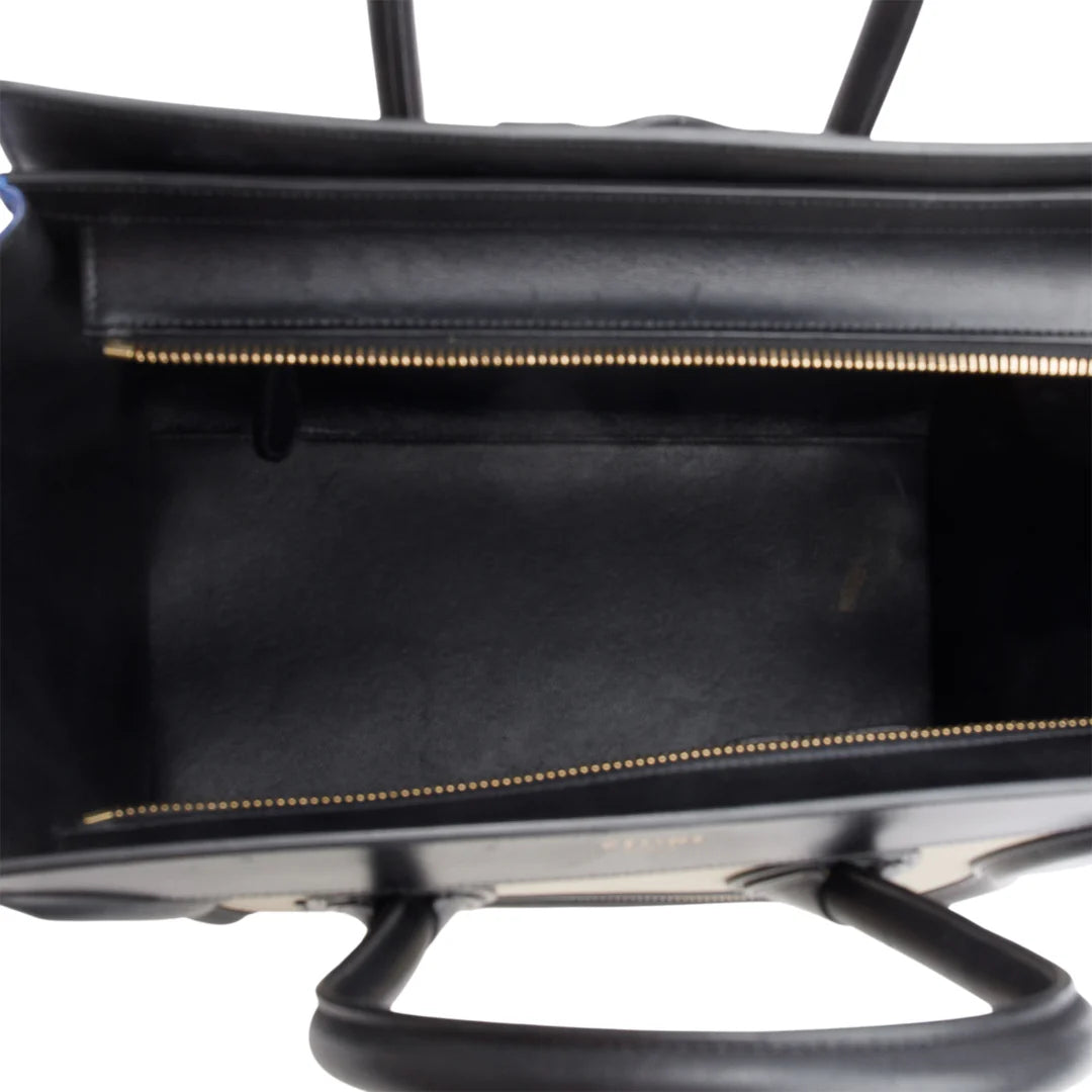 Tri-Color Elephant Calfskin Mini Luggage Tote