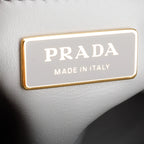 Grey Ostrich Leather Small Double Zip Galleria