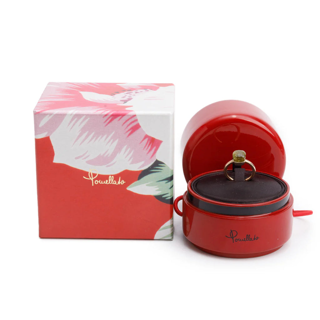 18k Rose Gold Lemon Quartz Nudo Petit Ring, Size 5 w/ Box