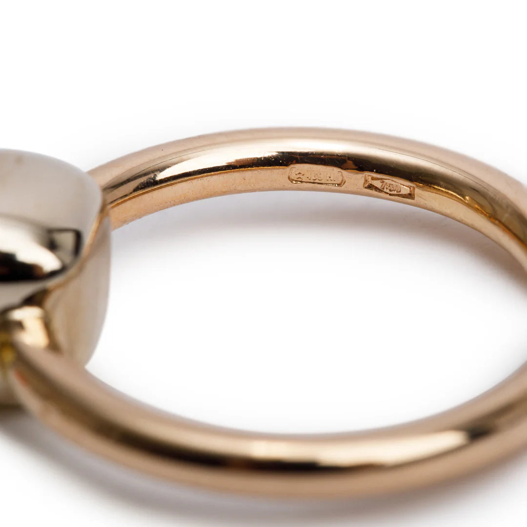 18k Rose Gold Lemon Quartz Nudo Petit Ring, Size 5 w/ Box