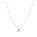 18k Rose Gold Mini Interlocking G Pendant Necklace